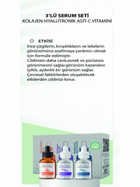Galancy Derma Clinic 3'lü Bakım Serum Seti 